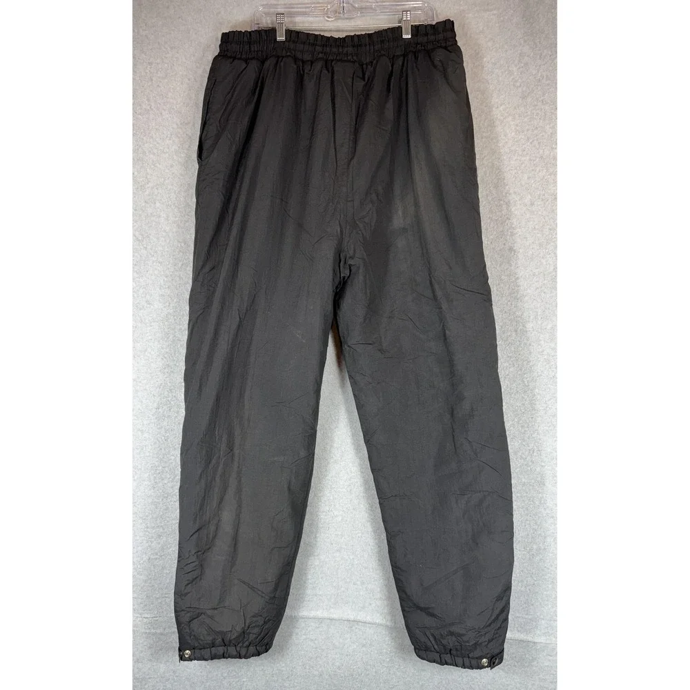 Vintage Voit Pants Mens XL Black Nylon Lined Windbreaker Joggers Korea 90s